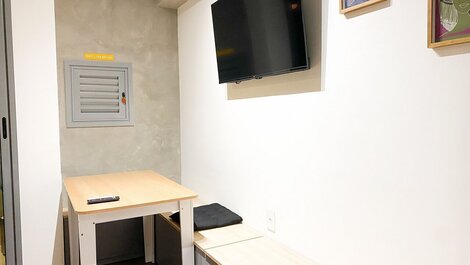 Moderno y encantador apartamento tipo estudio en Pinheiros.