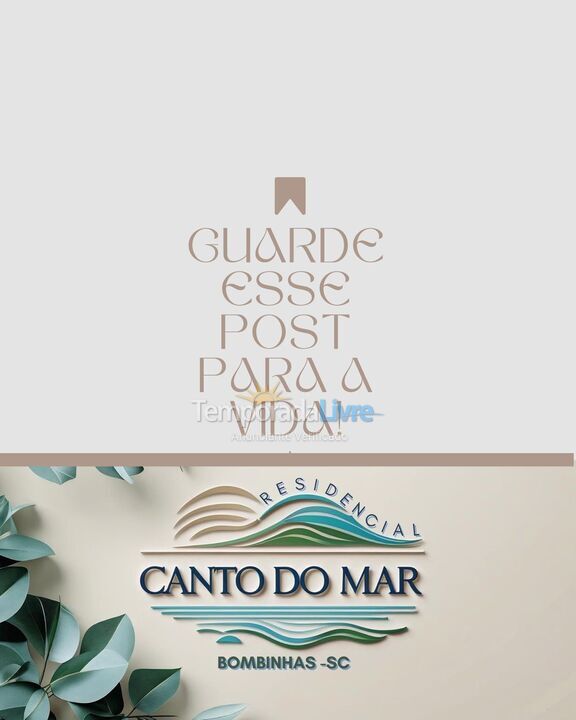 Apartment for vacation rental in Bombinhas (Canto Grande)