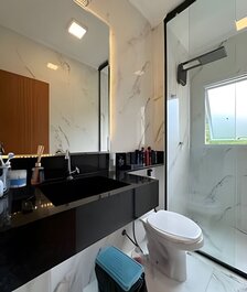 Spacious duplex with ocean view and hot tub.