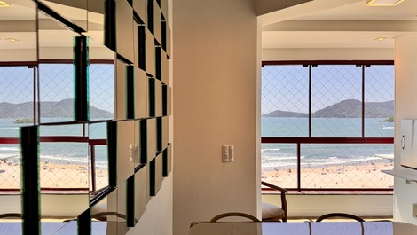 FRONT SEA! SACADA C / CHURRASQ; 4 QTOS; 3 BATHROOMS; 2 VAGAS; AIR; WIFI