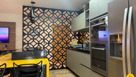 Apartamento sofisticado en Praia Grande con instalaciones de ocio de alta gama