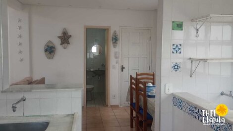 Penthouse in Praia Grande with air conditioning and barbecue for 13 people.