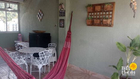 Penthouse in Praia Grande with air conditioning and barbecue for 13 people.