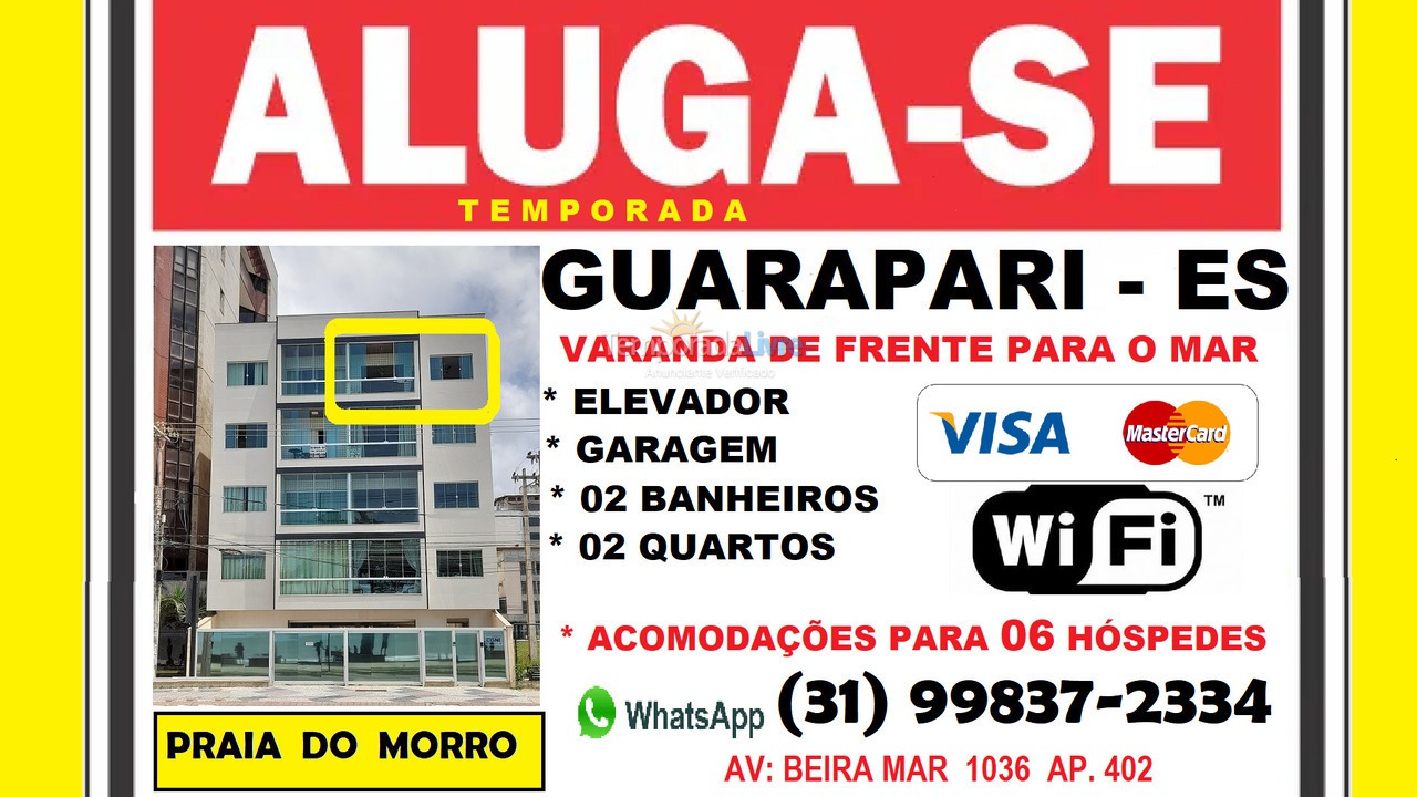 Apartamento para aluguel de temporada em Guarapari (Praia do Morro)