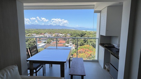 Vista da sacada gourmet p/ o mar
