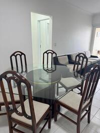 Comfortable two-bedroom apartment one block from the beach.