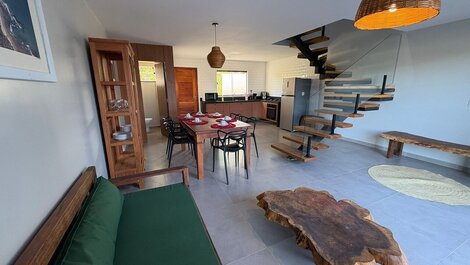 Bangalôs premium entre a lagoa e o mar