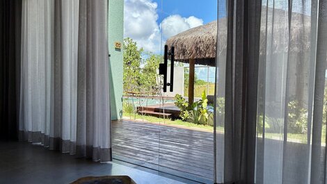 Bangalôs premium entre a lagoa e o mar