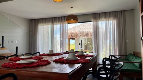 Bangalôs premium entre a lagoa e o mar