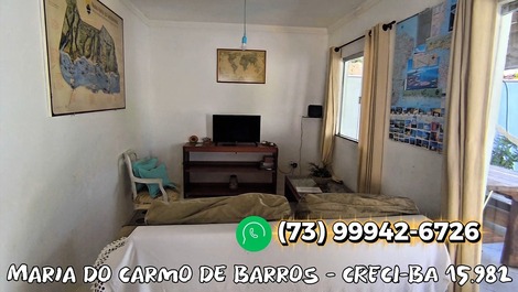 Cód.C017-Casa 4 quartos, 15 pessoas, com Piscina, Praia de Taperapuan.