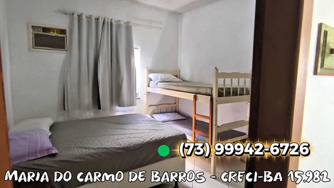 Cód.C017-Casa 4 quartos, 15 pessoas, com Piscina, Praia de Taperapuan.