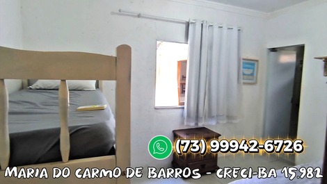Cód.C017-Casa 4 quartos, 15 pessoas, com Piscina, Praia de Taperapuan.