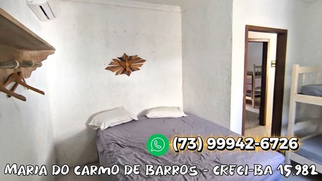 Cód.C017-Casa 4 quartos, 15 pessoas, com Piscina, Praia de Taperapuan.