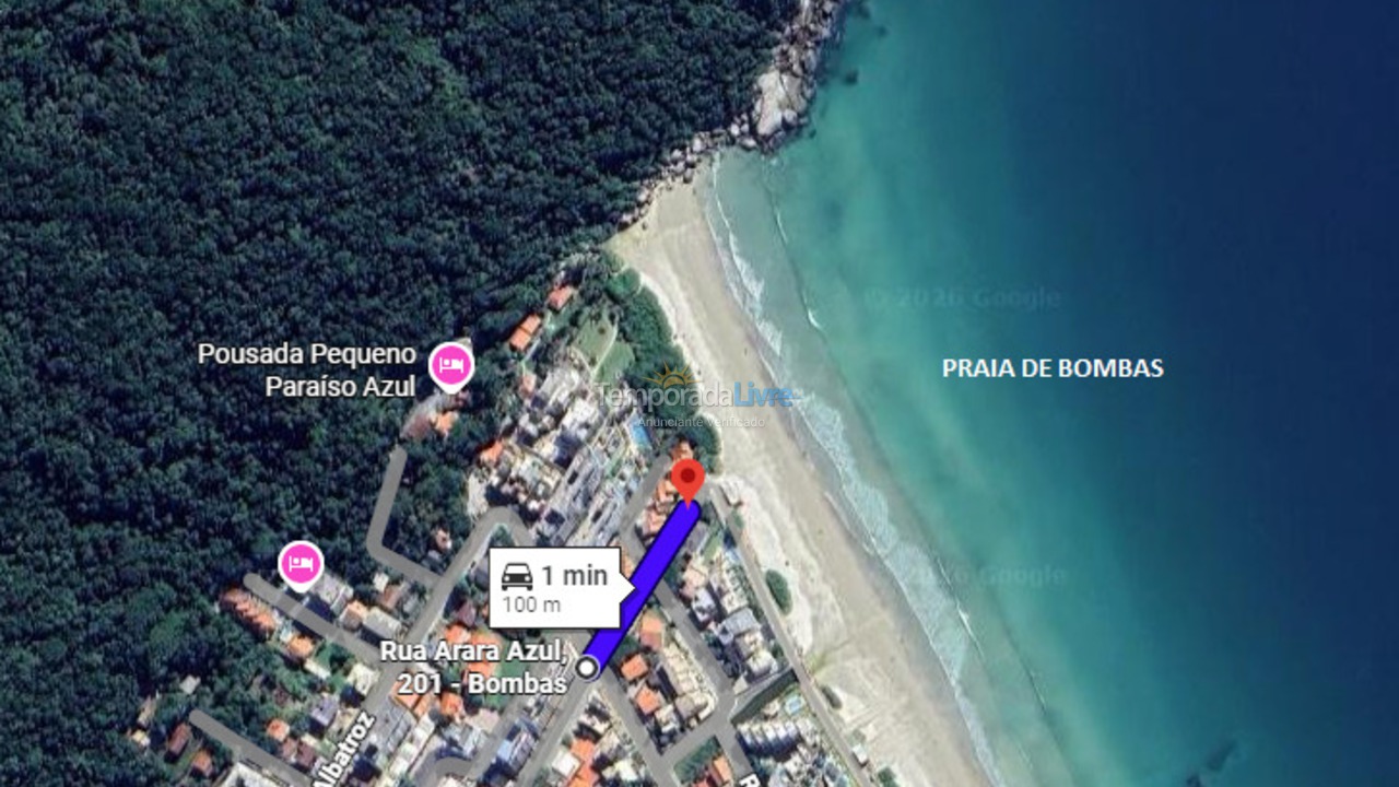 Apartment for vacation rental in Bombinhas (Praia de Bombas)