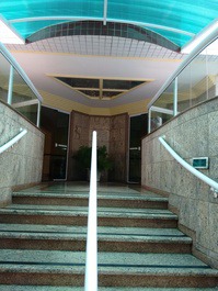 Apartamento con vista al mar en Praia Grande, a 200m del mar y garaje