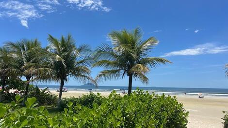 Vista da frente da praia