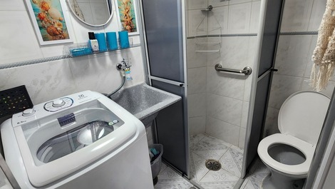 Apartment in Boqueirão, Praia Grande, 1 block from the beach.