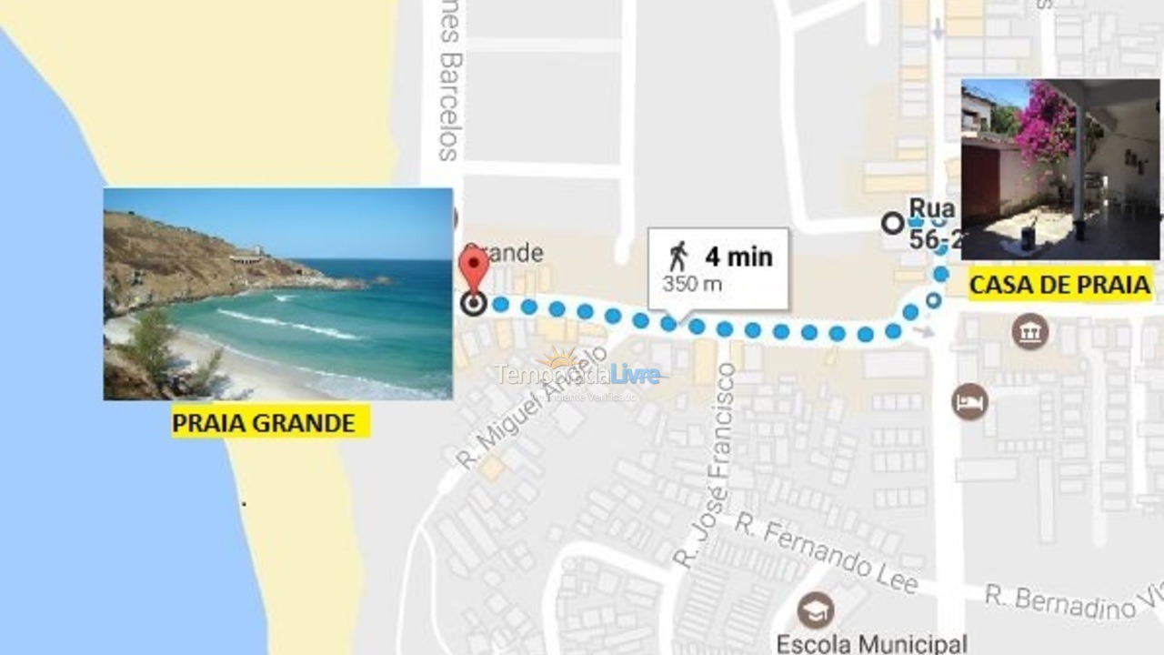 Casa para alquiler de vacaciones em Arraial do Cabo (Praia Grande)