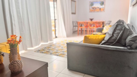 Apartamento a solo 1 minuto a pie de la playa Praia do Forte.