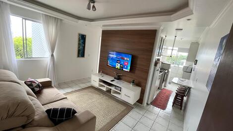 ¡Apartamento en la playa João Rosa en Biguaçu con vista al mar!