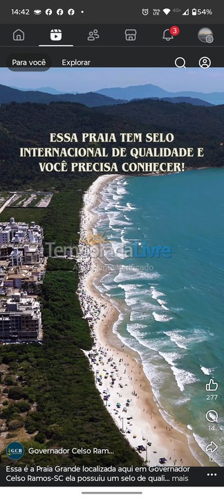 Casa para alquiler de vacaciones em Governador Celso Ramos (Fazenda da Armação)