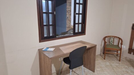 House with balcony overlooking the pool, 500 m from the beach.