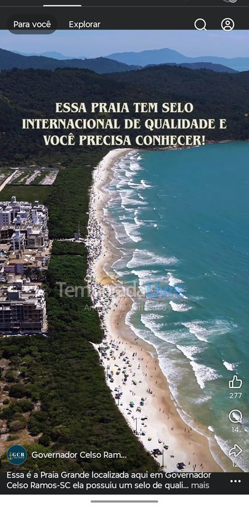 Casa para alquiler de vacaciones em Governador Celso Ramos (Fazenda da Armação)