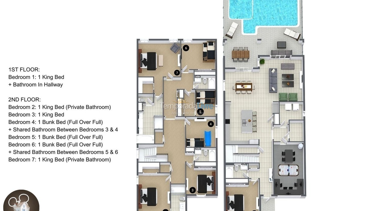 Casa para aluguel de temporada em Orlando (Davenport)