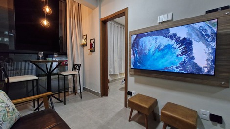 Apartment in the city center near Escarpas with air conditioning, bed linens and towels.