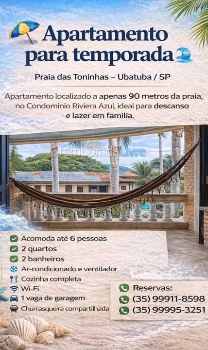 Casa para alquiler de vacaciones em Ubatuba (Praia das Toninhas)