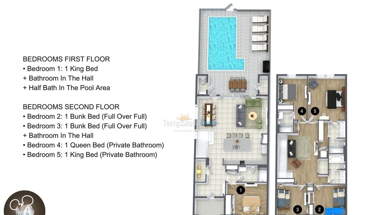 Casa para aluguel de temporada em Orlando (Davenport)