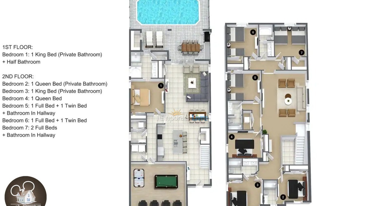 Casa para aluguel de temporada em Orlando (Davenport)