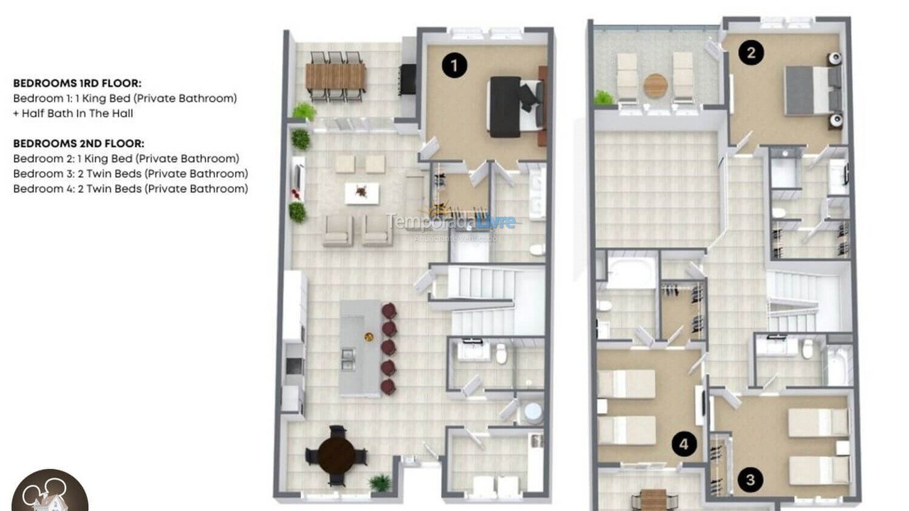 Casa para aluguel de temporada em Orlando (Kissimmee)