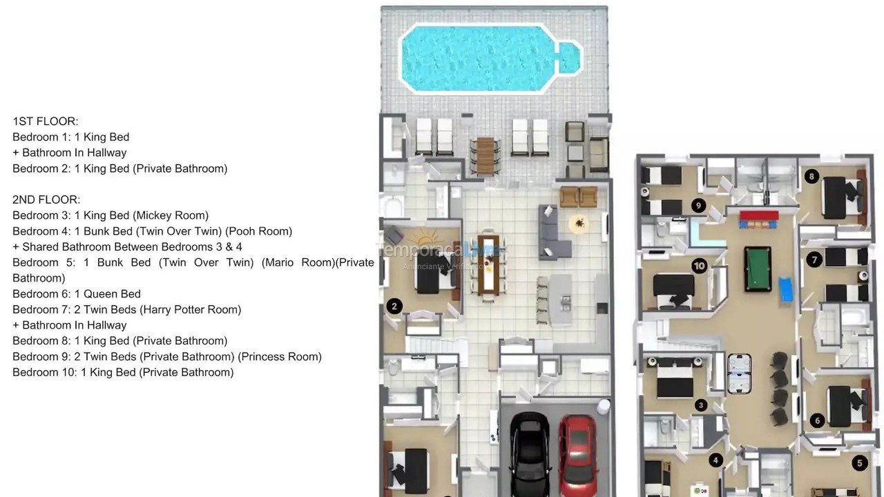 Casa para aluguel de temporada em Orlando (Kissimmee)