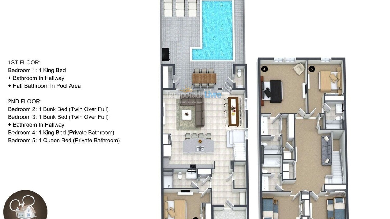 Casa para aluguel de temporada em Orlando (Davenport)