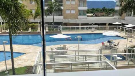 Vista da parte interna da área da piscina 