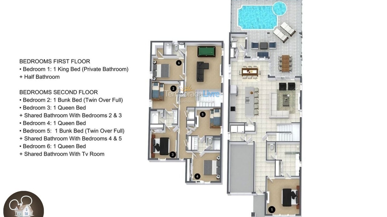 Casa para aluguel de temporada em Orlando (Kissimmee)