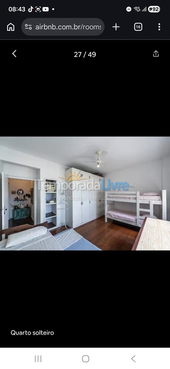 Apartamento para alquiler de vacaciones em Santos (Gonzaga)