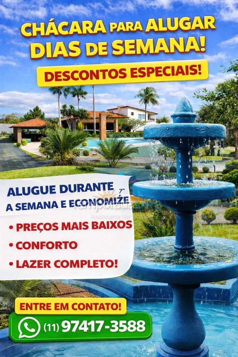 Ranch for vacation rental in Ibiúna (Condominio West Lake)