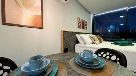 Flat Com Varanda Vista Mar no Jardim Oceania