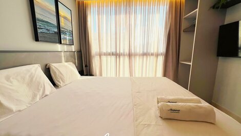 Flat p/ 2 pessoas-Alta Garden Pé Na Areia