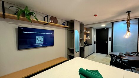 Flat Com Varanda Vista Mar no Jardim Oceania