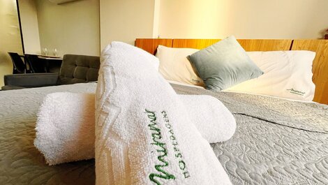 Flat p/ 3 pessoas Vista Mar Lateral - Miramar