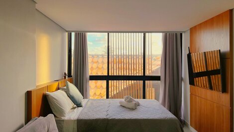 Flat p/ 3 pessoas Vista Mar Lateral - Miramar