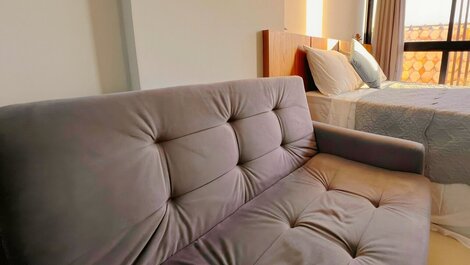 Flat p/ 3 pessoas Vista Mar Lateral - Miramar