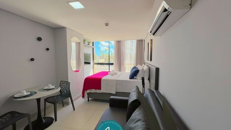 Flat com Vista-Mar da Janela -Miramar Hospedagens