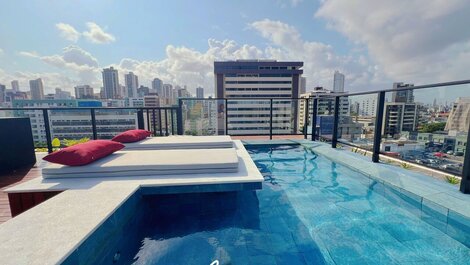 Flat no Acqua Tambaú para Casal -Miramar