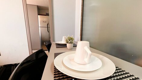 Flat c/Varanda e Vista Mar Lateral - Miramar