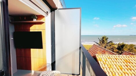Flat c/Varanda e Vista Mar Lateral - Miramar