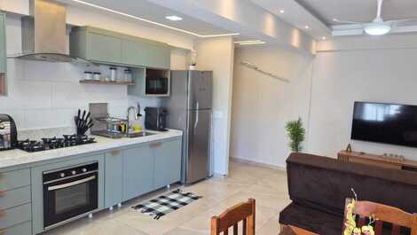 Cozinha e área de jantar 